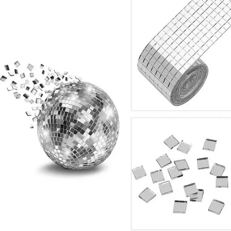 Disco Acrylic Crafts Stickers Disco Tiles Mirror Mosaic Tile Self-Adhesive Easy to Install Wall Tiles Heat Resistant Water Proof Oasis Select