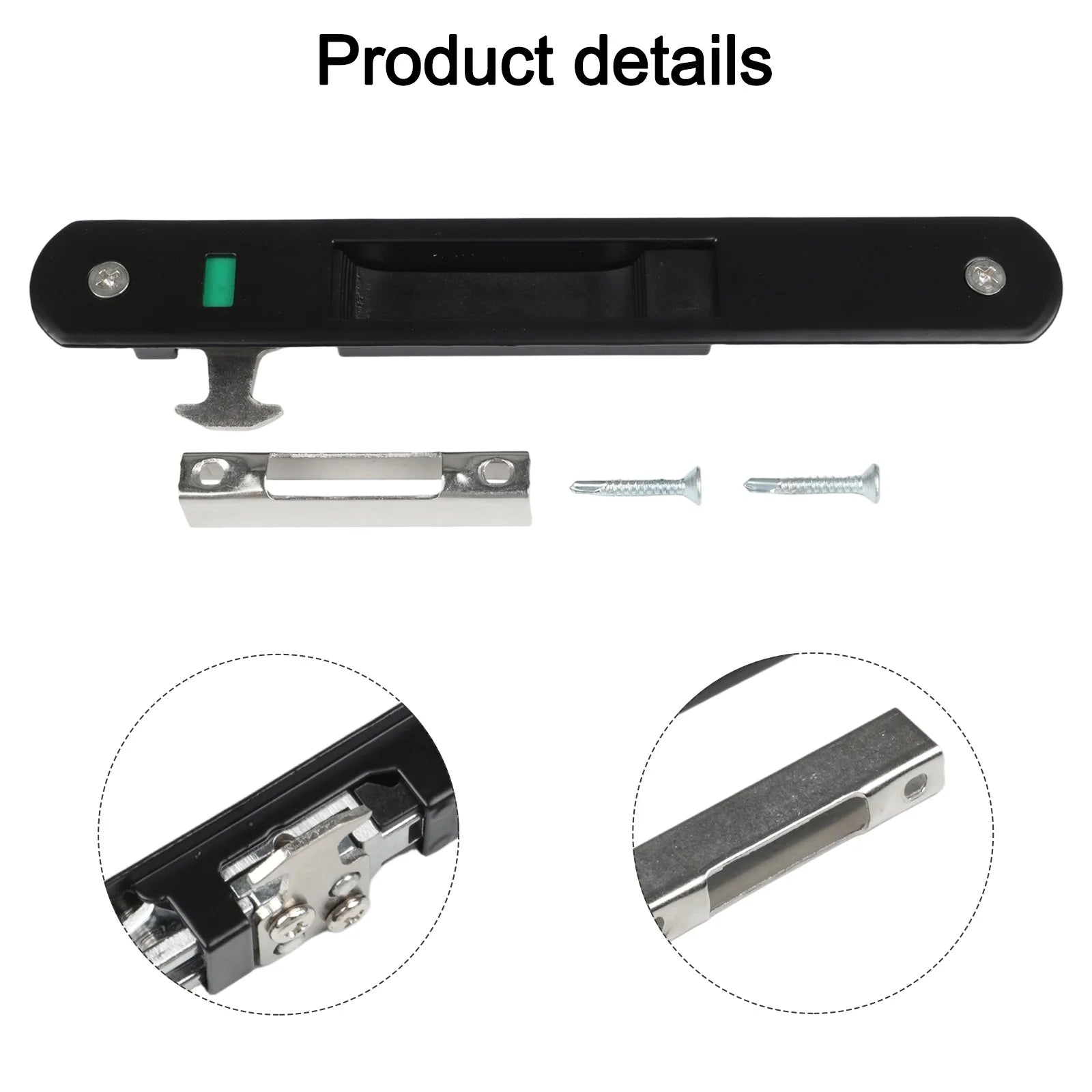 Zinc Alloy Invisible Sliding Door Lock – 90° Hook Window Latch Sliding Door Lock Oasis Select