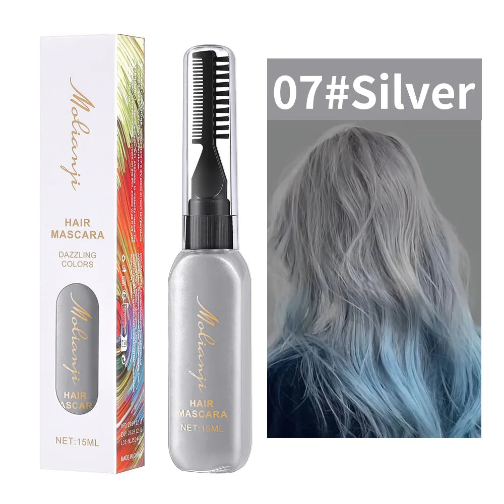 Multi-Color Hair & Eyelash Dye – Long-Lasting Trendy Shades Hair Color Dye Oasis Select 07 Silver