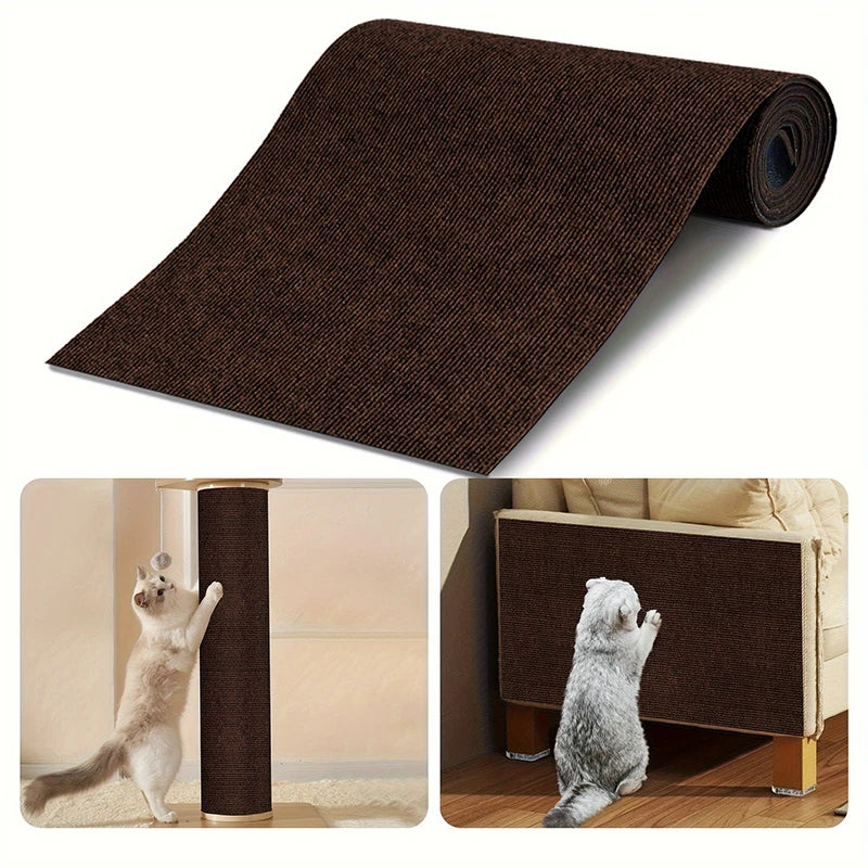 Bedroom Rug Wall Carpet Chair 40cmX1m Wear-resistant and Anti Slip Self-adhesive Living Room Anti Cat Scratch Sofa Decoration Oasis Select brown 40cmX1m
