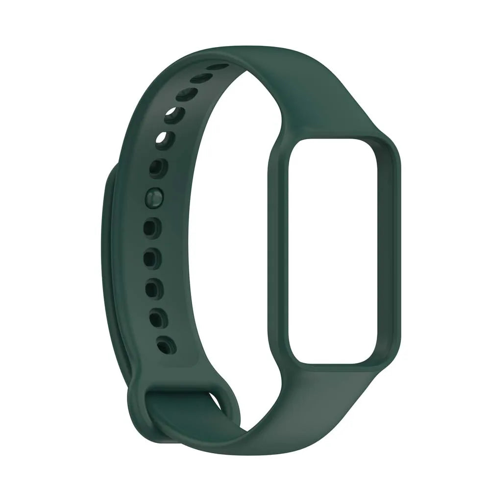 Silicone Strap for Xiaomi Smart Band 8 Active & Redmi Band 2 Smartwatch Strap Oasis Select DGreen