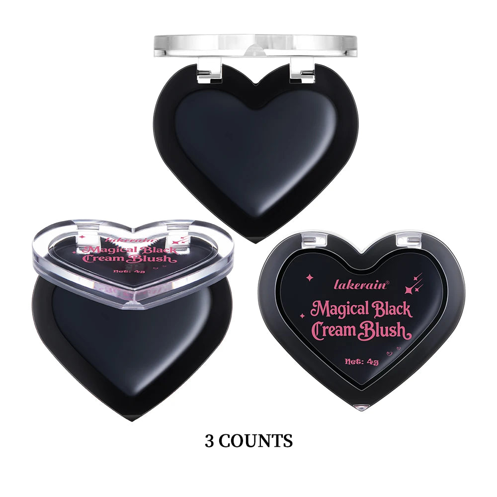 PH Color Changing Magical Black Cream Long-wearing Blush Cheeks Lips Natural Pink Moisturize Long Lasting Makeup Cosmetics Oasis Select 3 pcs
