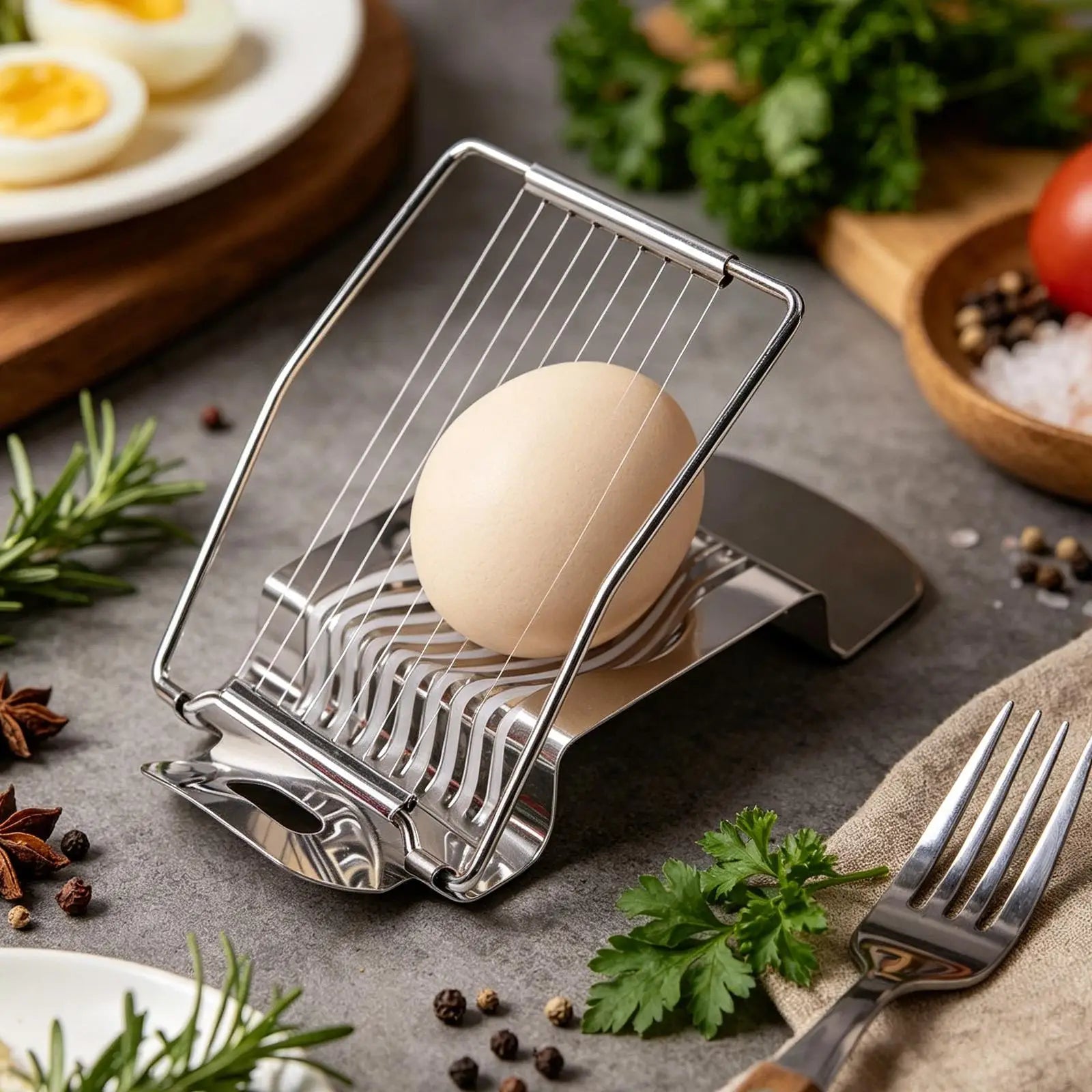 Egg Slicer Cutter Hard Boiled Eggs Multipurpose Egg Cutter Mini Manual Egg Slicer Egg Ham Mushroom Strawberry for Soft Fruit Oasis Select