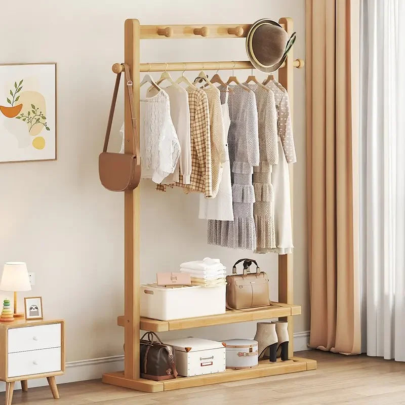 Multi-functional Hanging hanger Floor-to-ceiling bedroom coat rack Movable drying rack coat rack Oasis Select