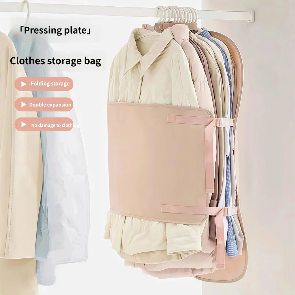 Clothing Compression Storage Board, Clothing Dust Cover, Wardrobe Storage Artifact, Foldable Fabric Down Jacket Storage Bag Oasis Select