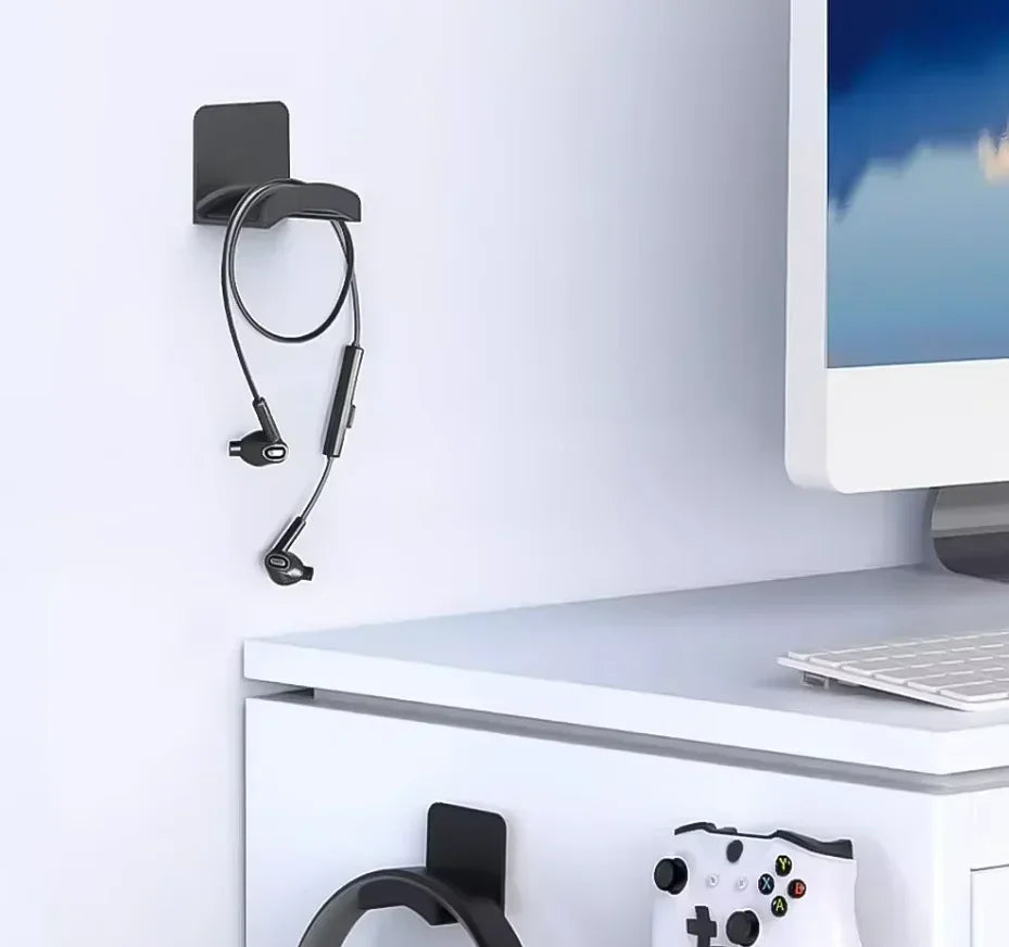 Headphone Bracket Swivel Mounted PC Gaming Headset Stand Holder Under Desk Hanger Hook Earphones Display Stand With USB Ports Oasis Select