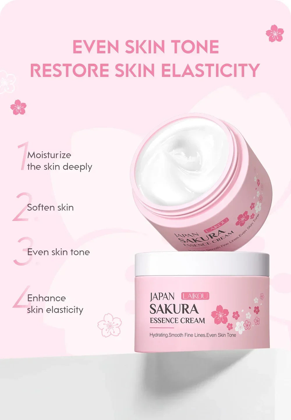 LAIKOU Sakura Face Cream – Moisturizing & Brightening 25g