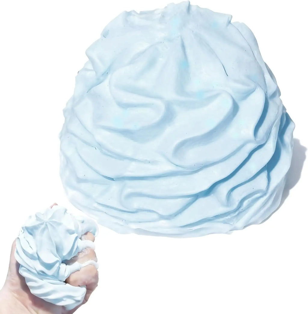 Cream Roll Squishy Toy Slow Rising Dessert Fidget Stress Relief Soft Squeeze Toy for Anxiety Relief Kids Adults Collectible Oasis Select Blue