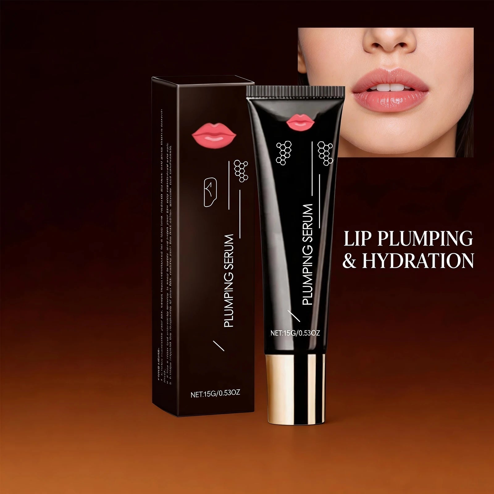 Plumping Serum for Lip Fade Fine Lines Lip Volumizing Serum for Smoother,Fuller Lips Sexy Enhance Lip Elasticity Lips Care 15g Oasis Select