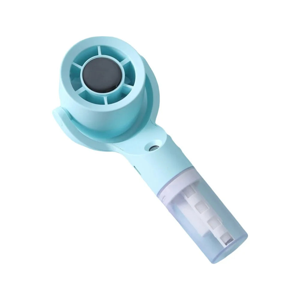 Portable Water Mist Fan Mini Handheld Fan USB Charging 4 Speeds Hanging Neck Spray Fans Portable Personal Hand Held Small Fan Oasis Select Blue