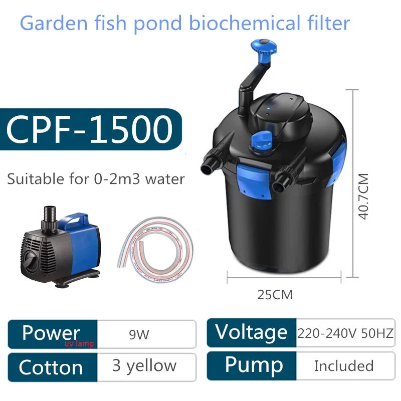 CPF2500 CPF5000 CPF10000 CPF15000 CPF20000 CPF30000 CPF50000 pond swimming pool filter bio pressure UV filter Farm water purifi Oasis Select CPF1500 a set AU adapter plug