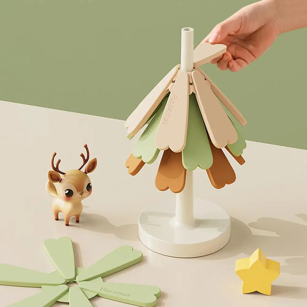 Christmas Tree Silicone Trivet Mat – Heat Resistant Coaster