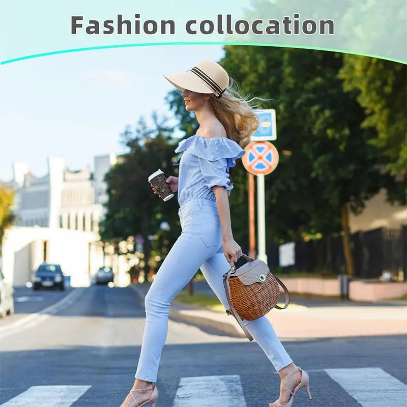 Summer Outdoor Fisherman Hat Women Breathable UV Protection Wide Brim Lightweight Sun Cap for Holiday Camping Oasis Select