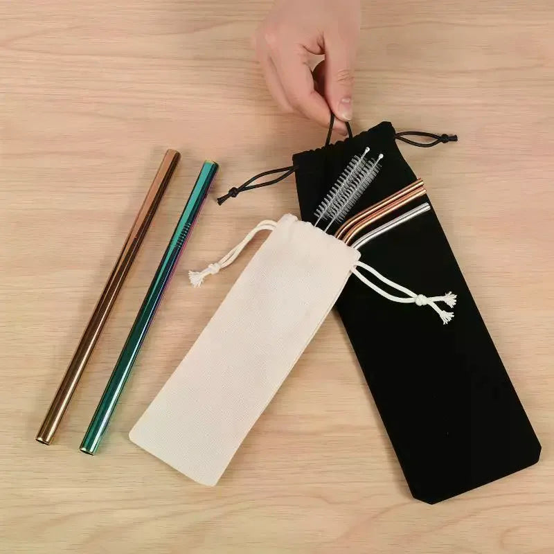 Cotton Linen Drawstring Storage Bag | Dustproof Utensil Pouch
