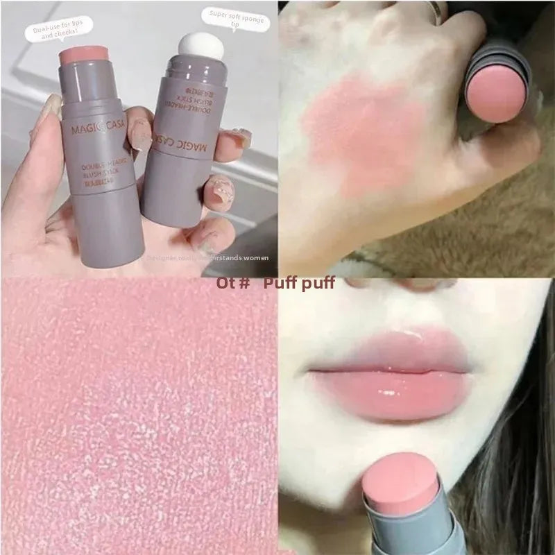 MAGIC CASA Double-Ended Cream Blush Stick – Natural Matte Glow