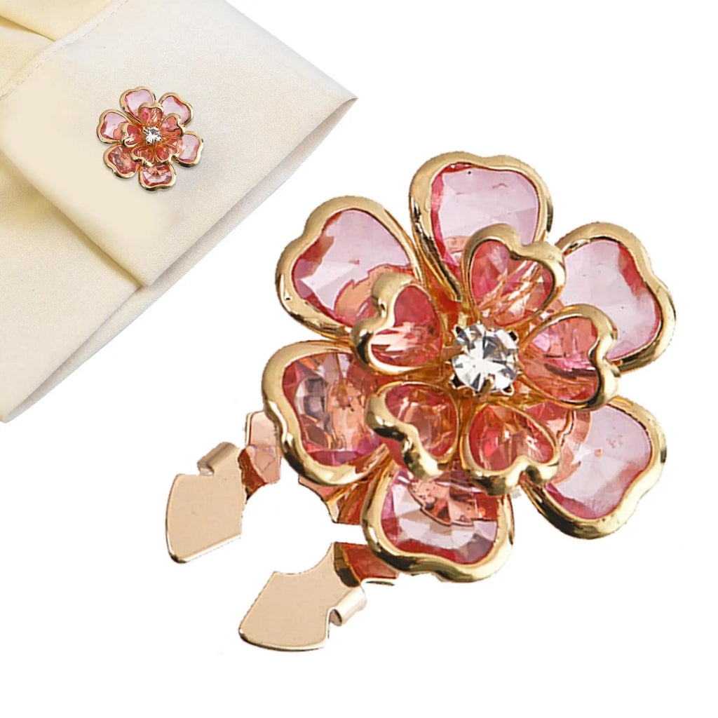 1PC Flower Button Covers For Shirt Detachable Clip-On Shirt Coat Decorative Buttons Sewing Button For Clothing Accessories Oasis Select