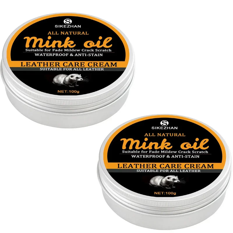 100/50g Premium Shoe Polish Leather Conditioner Color Restorer For Boots Dress Shoes Quick Dry Long Lasting Protection Care Balm Oasis Select 2PCS -200g