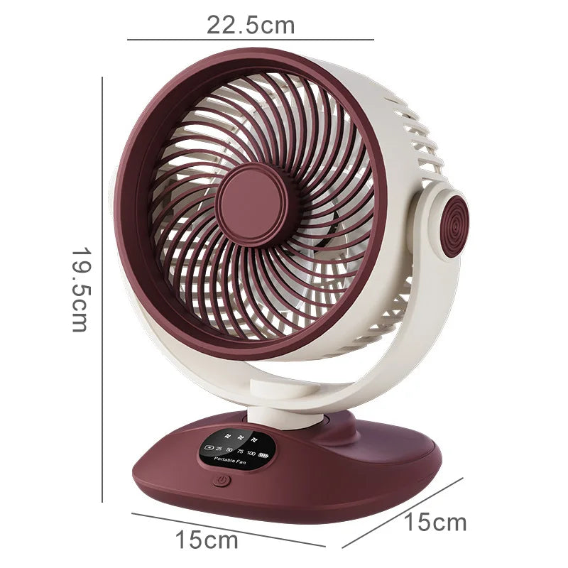 USB Desktop Fan – Quiet 3-Speed Oscillating Mini Table Fan