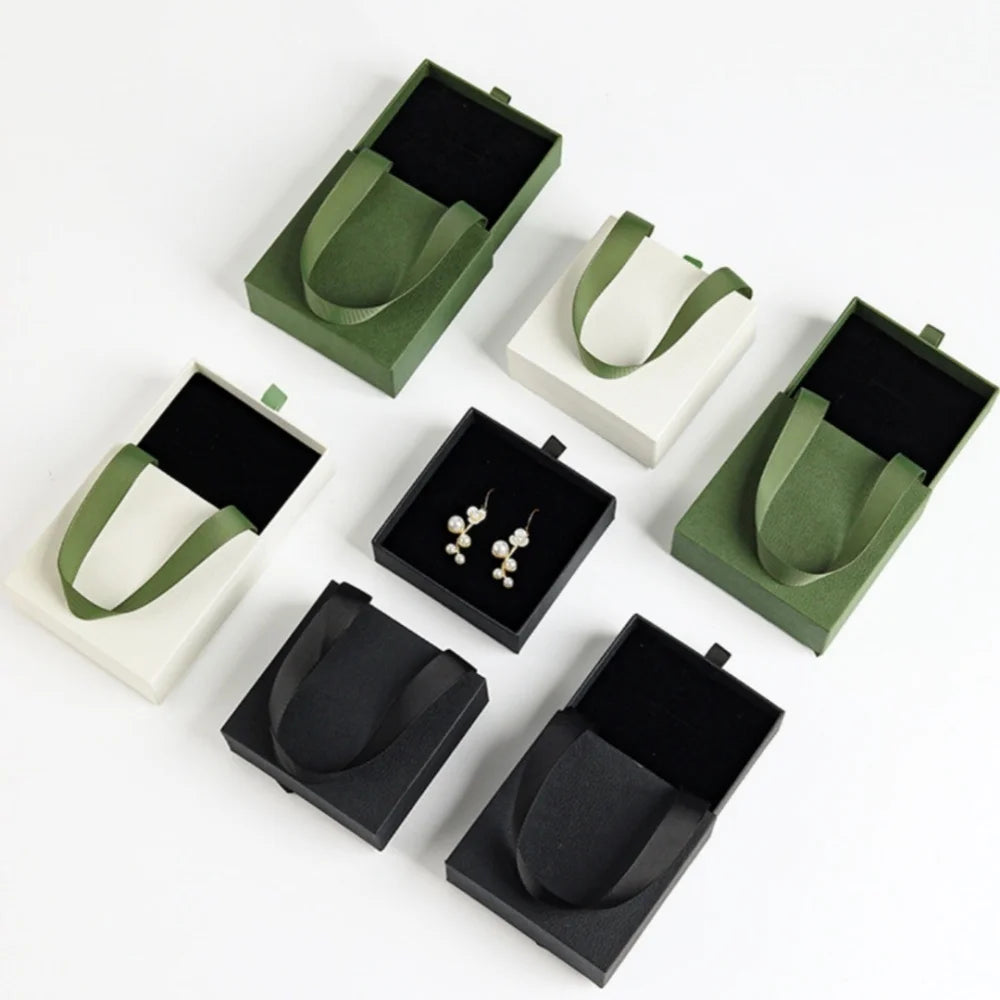 Portable Drawer Jewelry Box for Rings, Earrings & Necklaces