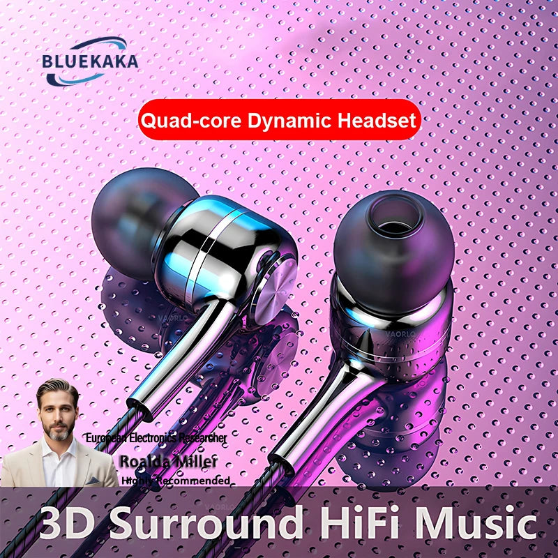 3.5mm Wired Earphone In Ear Headset HIFI Heavy Bass Earbuds Monitor Sports Headset Stereo Music Gaming Headphone With Microphone Oasis Select