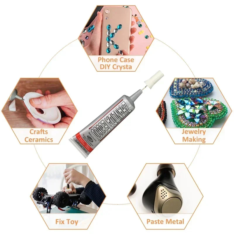 Glue for Rhinestones Crystal DIY Craft Tool Needles Epoxy Adhesive Strong for Jewelry Crafts Fix Glue Home Welding FluxesTools Oasis Select