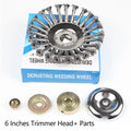 6/8 Inch Steel Wire Weed Brush Cutter Head – Universal Trimmer Wire Trimmer Head Oasis Select 6 Inch with 4 Parts