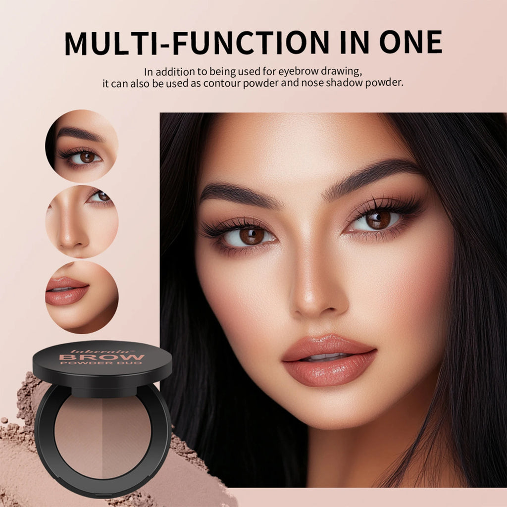 Eyebrow Powder Duo & Brush – Natural 3D Brow Kit | ibcccndc