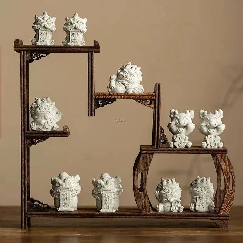 Water-Absorbing Tea Pet Quick-Drying Dragon Year Ornament Lion Dance Tea Table Tea Play Чаепитие Oasis Select