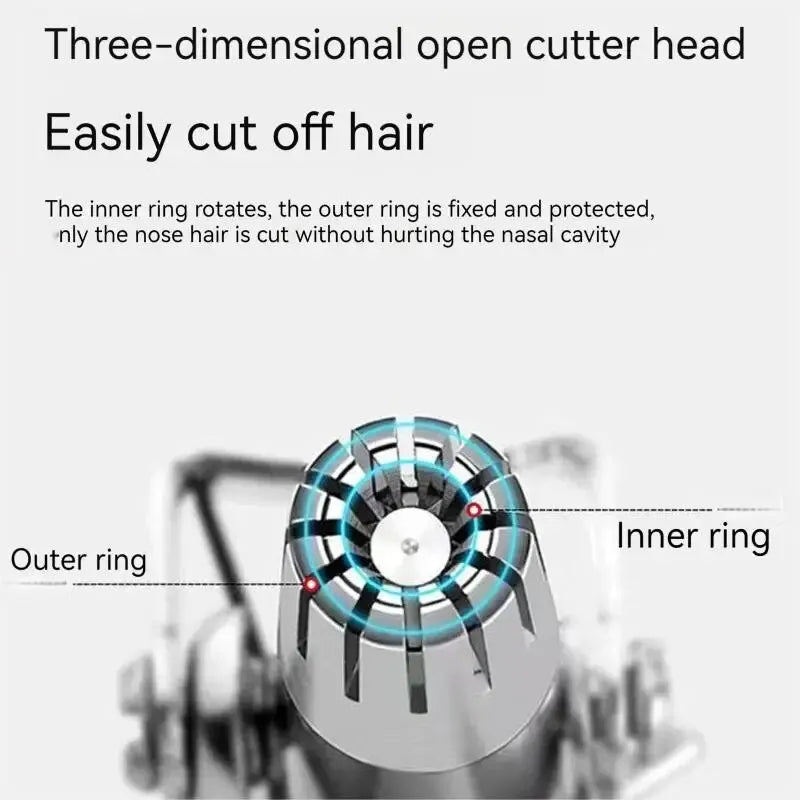 Washable Portable Ear Hair Trimmer Cleaning Without Rusting Painless Nose Hair Trimming Men'S Portable Electric Shaver Low Noise Oasis Select