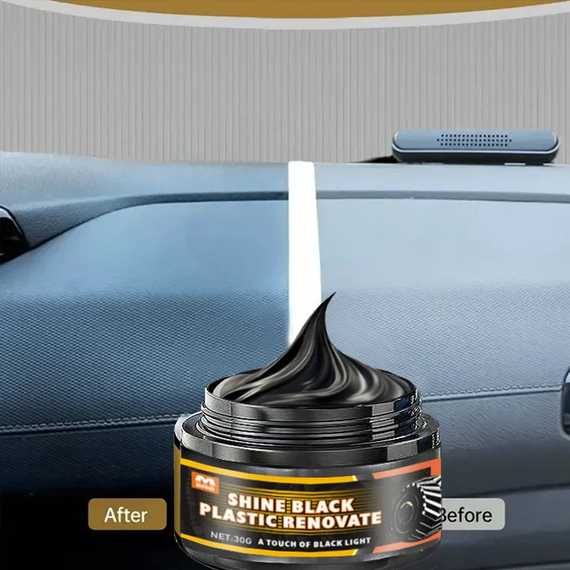 Black Tire Wax, Water-Resistant Car Wheel Shine, Long-Lasting Protection, Easy-to-Clean Formula, Durable Plastic Refurbishment Oasis Select