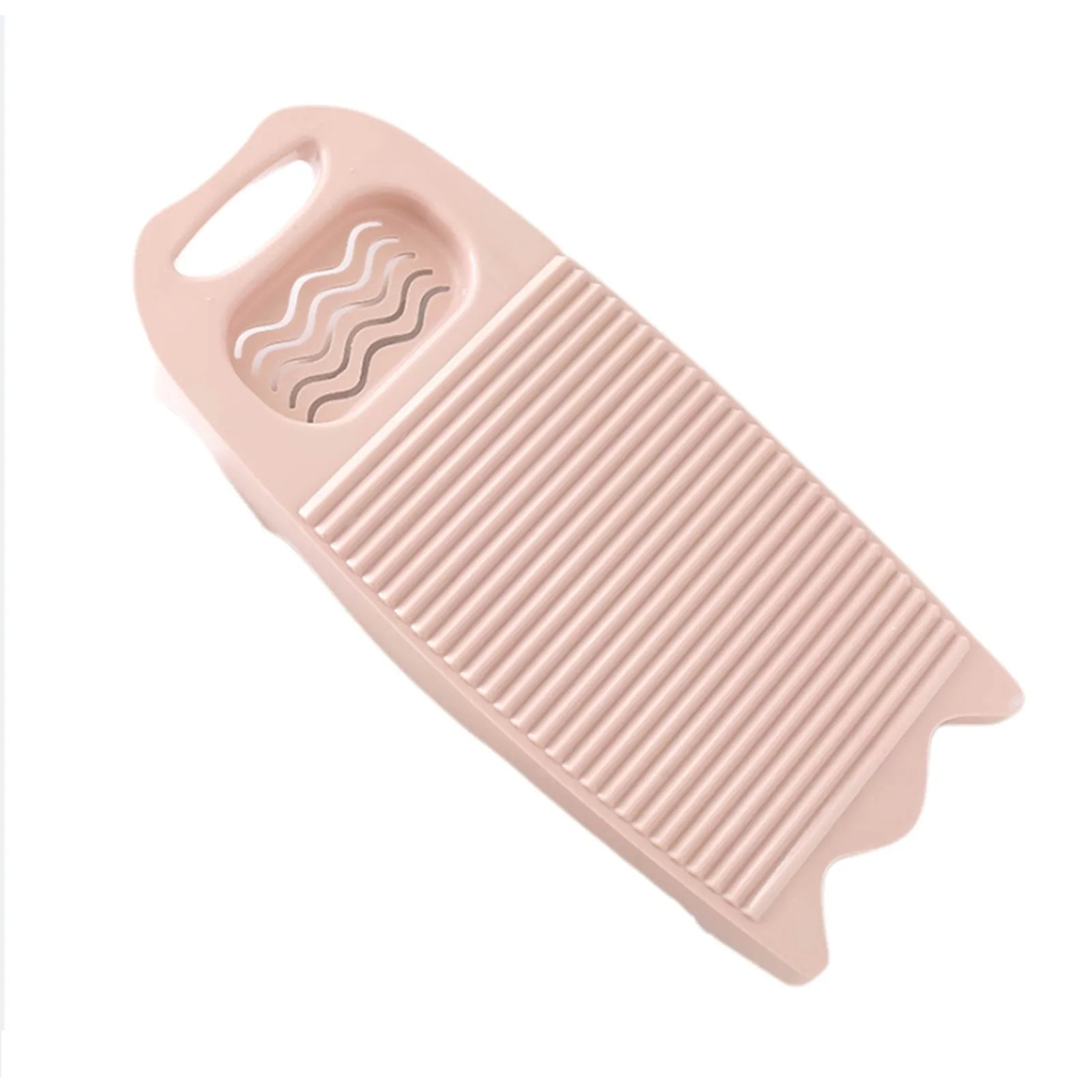 Wash Board Thickened Hand Wash Laundry Boards Dirty Clothes Washboard with Soap Holder Design for Underwear Lingerie Cleaning Oasis Select Light pink