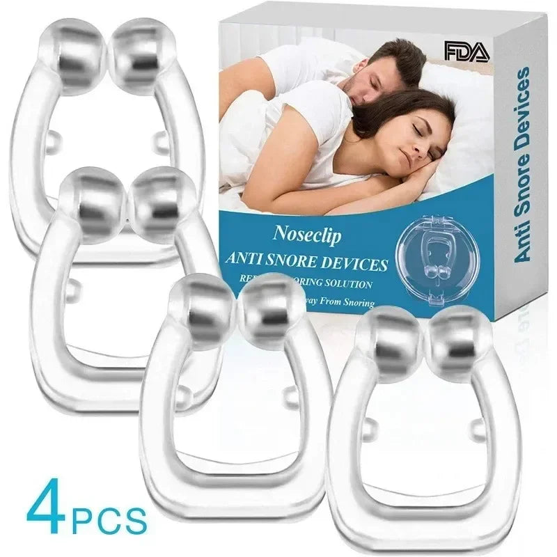 Silicone Magnetic Anti Snore Stop Snoring Nose Clip Sleep Tray Sleeping Aid Apnea Guard Night Device with Case Anti Ronco Oasis Select