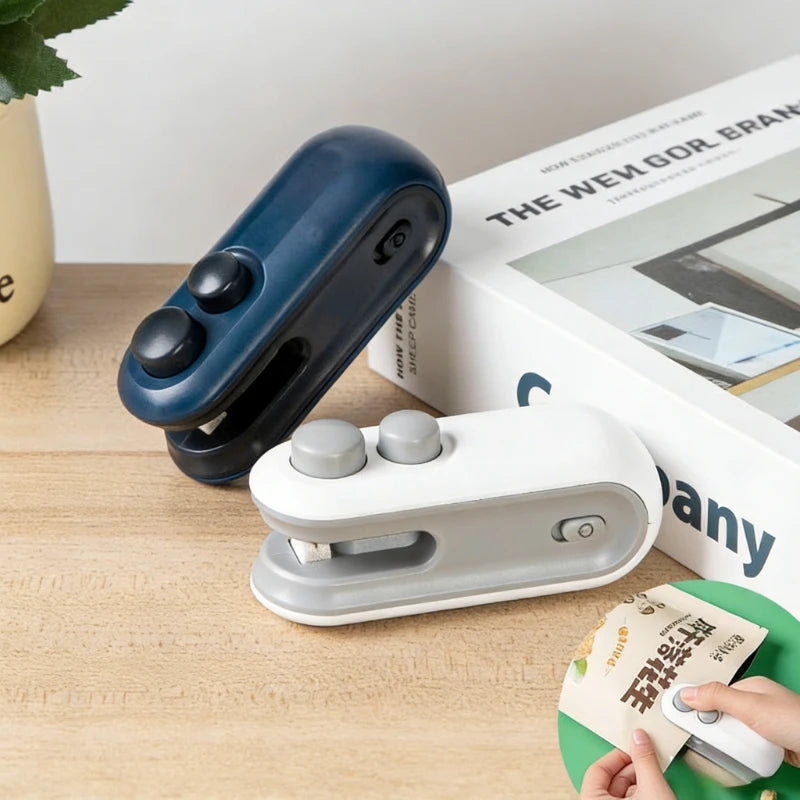 2-in-1 Hot Cold Mini Vacuum Sealer USB Rechargeable Food Bag Sealer with Cutter for Kitchen Travel Food Storage Oasis Select