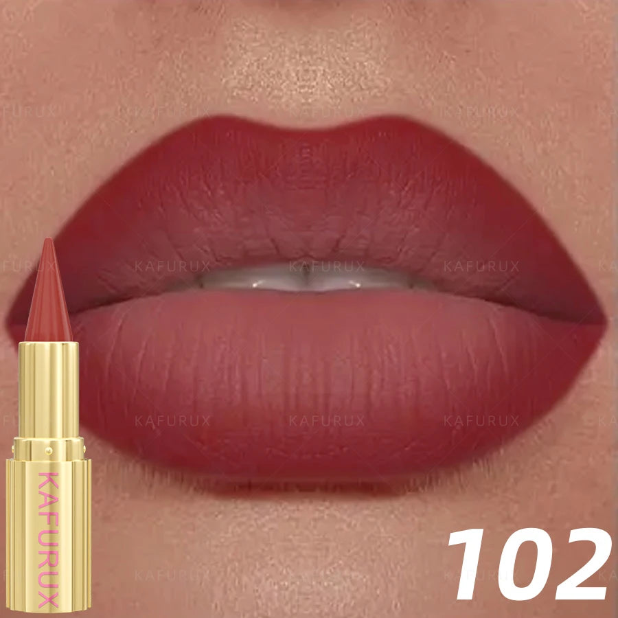 KAFURUX 9-Color Matte Lipstick & Lip Liner Pen | Velvet Finish