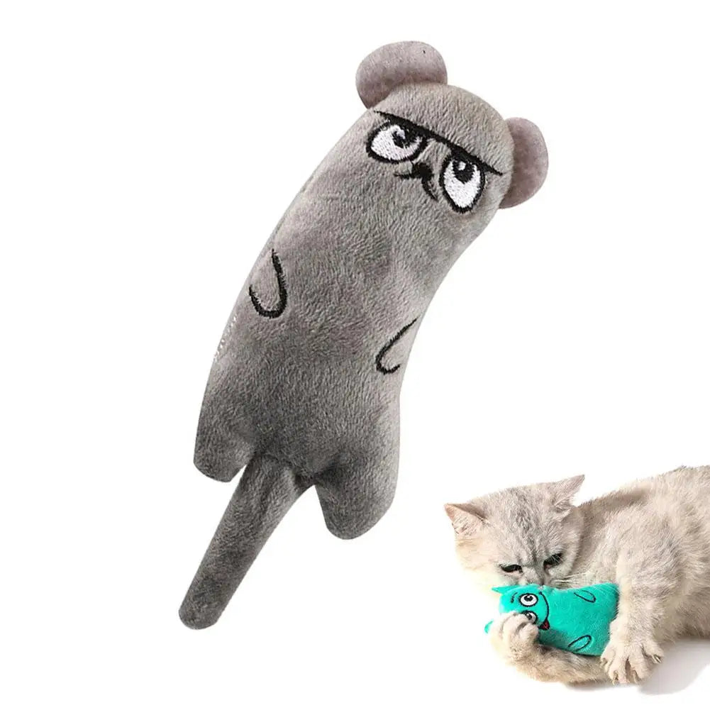 Catnip Plush Cat Toy – Cartoon Expression Crinkle Mouse