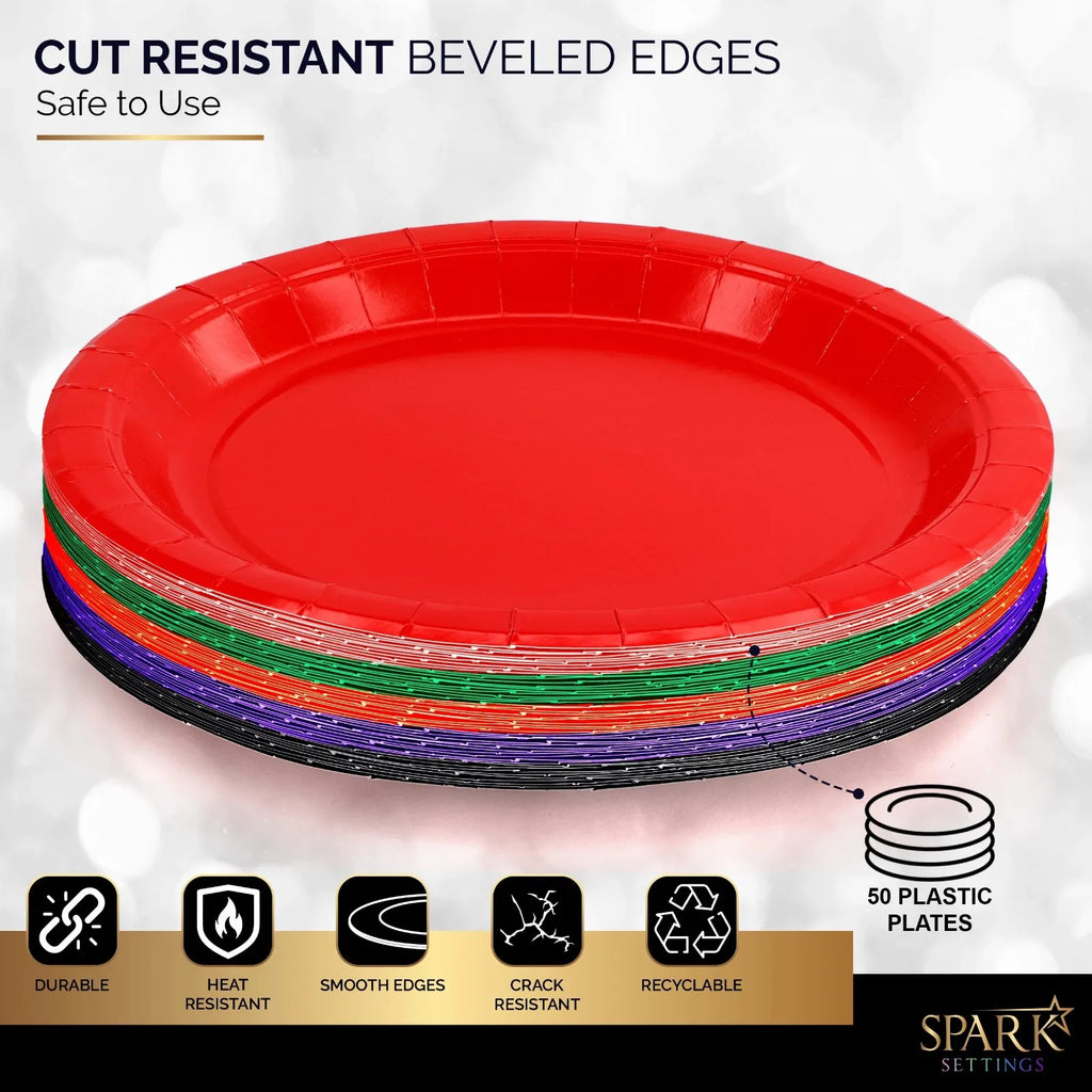 9-Inch Disposable Paper Plates Pack of 10 | Parties & Outdoor Disposable Paper Plates Oasis Select