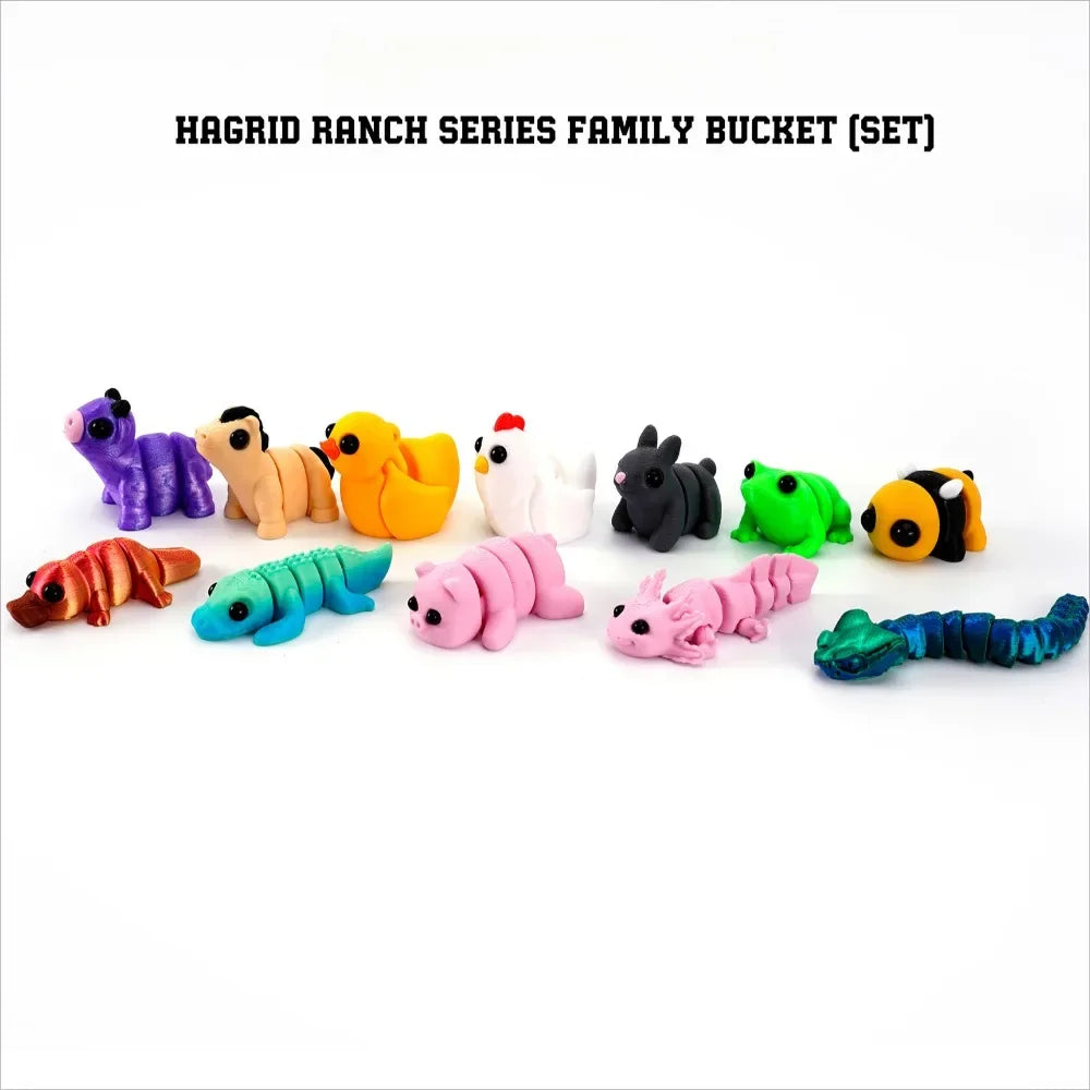3D Printed Mini Animals Multi-Joint Rotatable Fidget Toys Office Desk Decoration Home Decor Animal Model Figurine Kid Gift 피규어 Oasis Select