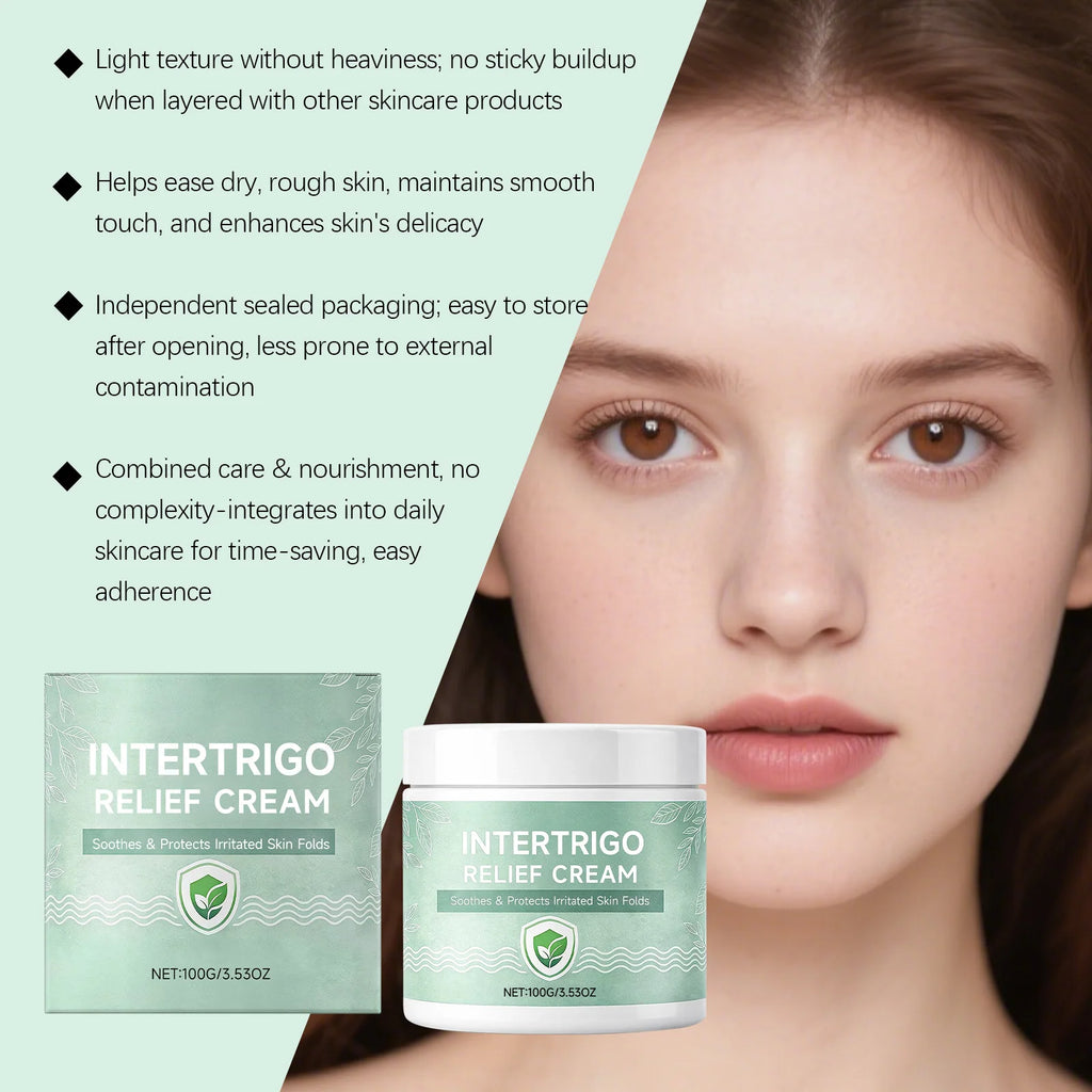 Skin Fold Soothing Cream Intertrigo Relief Helps Support Skin Comfort Moisture Friction Protection Fast-Drying Non-Greasy Smooth Oasis Select