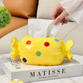 Ceramic Candy Tissue Box | Cute Polka Dot Home Decor Holder