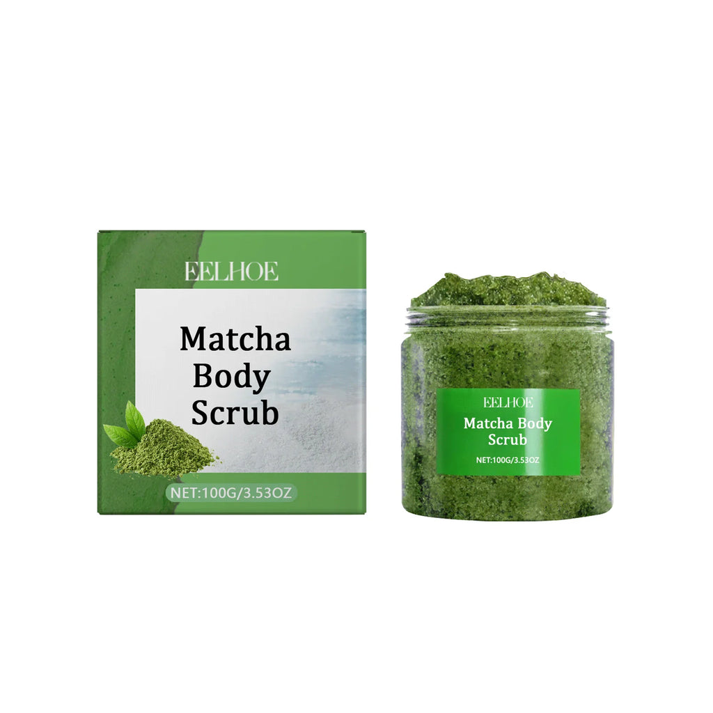 Eelhoe Matcha Sea Salt Body Scrub – Exfoliate & Brighten Skin Body Exfoliating Scrub Oasis Select 100g Boxed