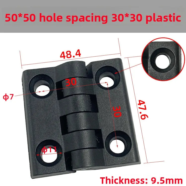 10pcs/set Black Butt Hinge for Wooden Box Furniture Cabinet Hardware Electric Cabinet Door Hinge Durable Home Hardware Fitting Oasis Select 10pcs 50x50mm