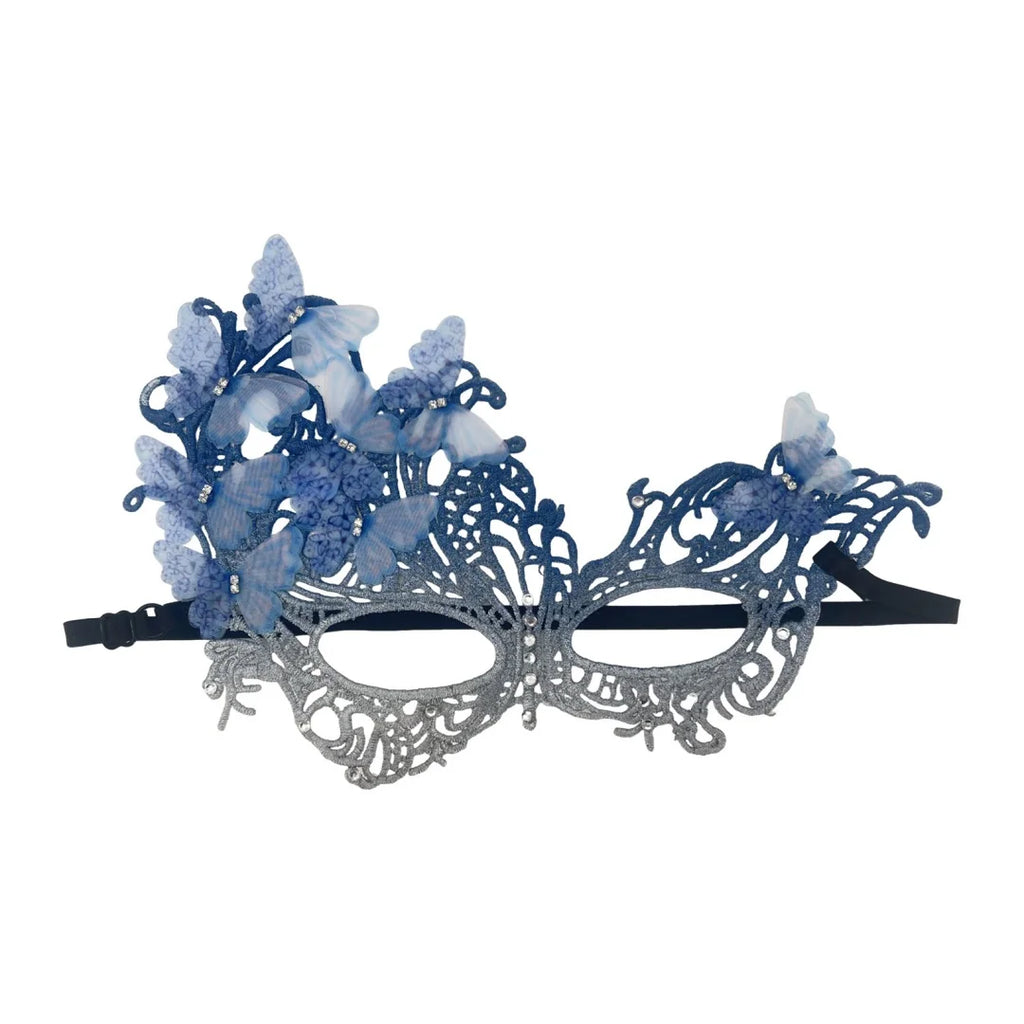 Gradient Butterfly Masquerade Mask Sexy Lace Half Face Mask Luxury Rhinestone Mask for Performance Cosplay Supplies Party Prom Oasis Select