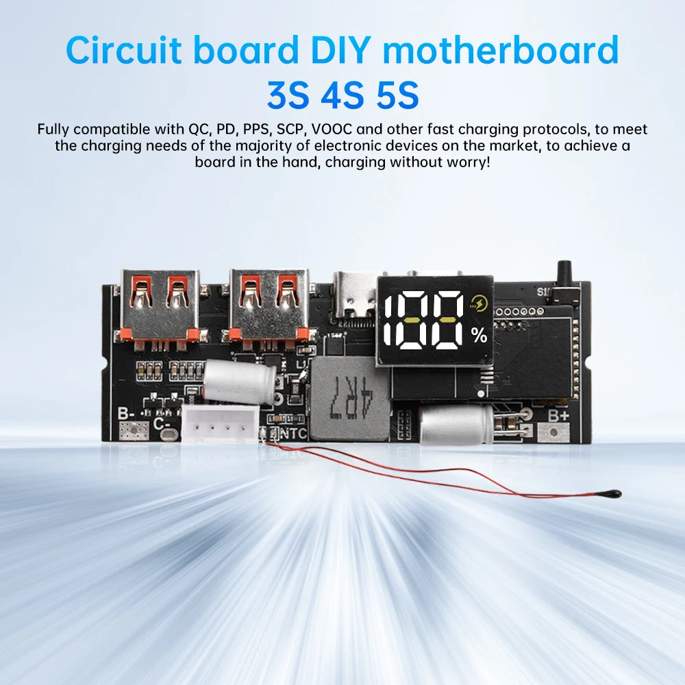 3S 4S 5S 65W 100W Power Bank Dual Type-C Bidirectional Super-Fast Charging Module Power Bank Circuit Board Oasis Select
