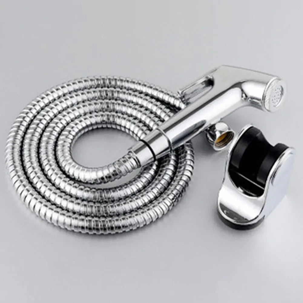 Muslim Handheld Holder Shower Head Bidet Spray Portable Toilet Chrome Cleaning Hygienic Multi-functional ABS Bathroom Oasis Select