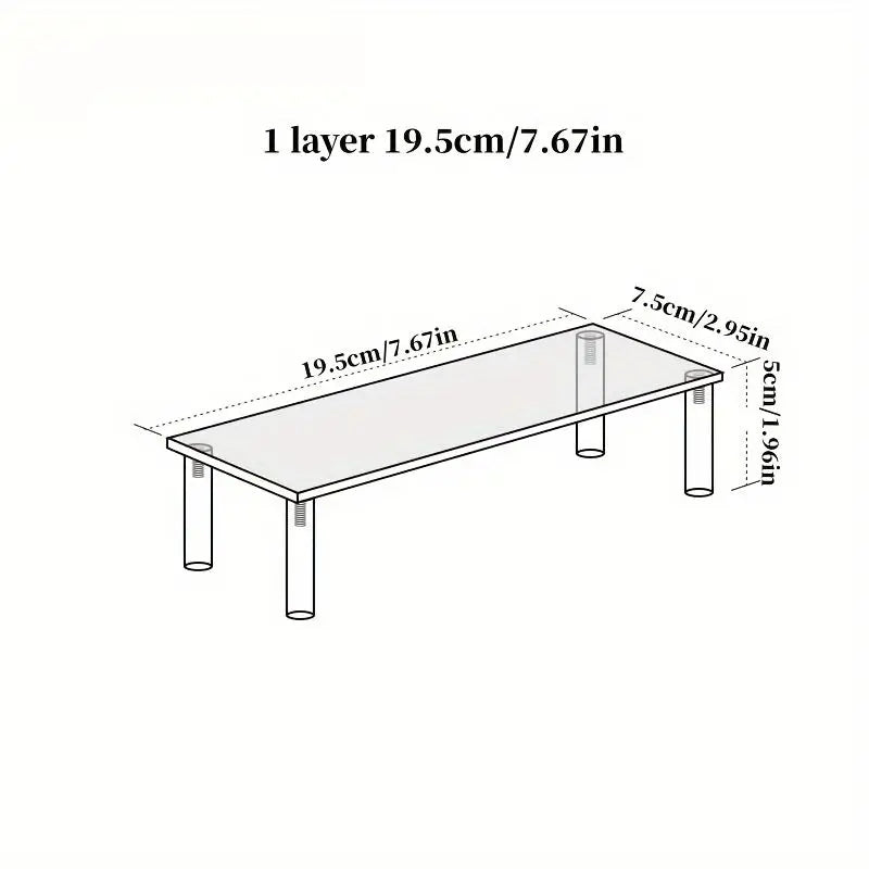 Clear Acrylic Display Stand Riser Rack – Figures, Perfume & Cupcake