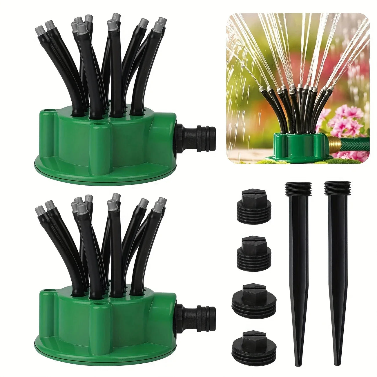 1-10PCS 360 Degree Automatic Garden Sprinklers Watering Grass Lawn Rotary Nozzle Rotating Water Sprinkler System Garden Supplies Oasis Select