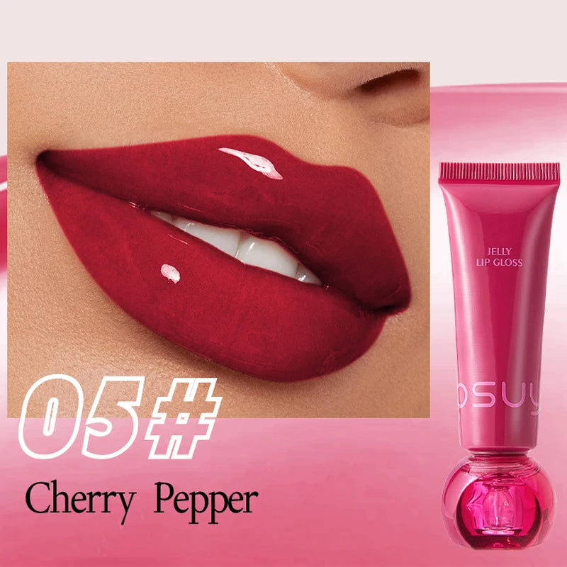 Moisturizing Jelly Lip Gloss – Waterproof & Non-Stick Lip Gloss Oasis Select 05 Cherry Pepper