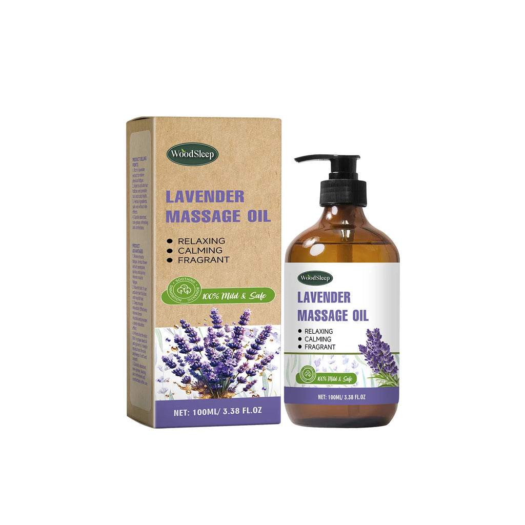 WOODSLEEP Ginger Massage Oil – Lymphatic & Muscle Relief Body Massage Oil Oasis Select Lavender