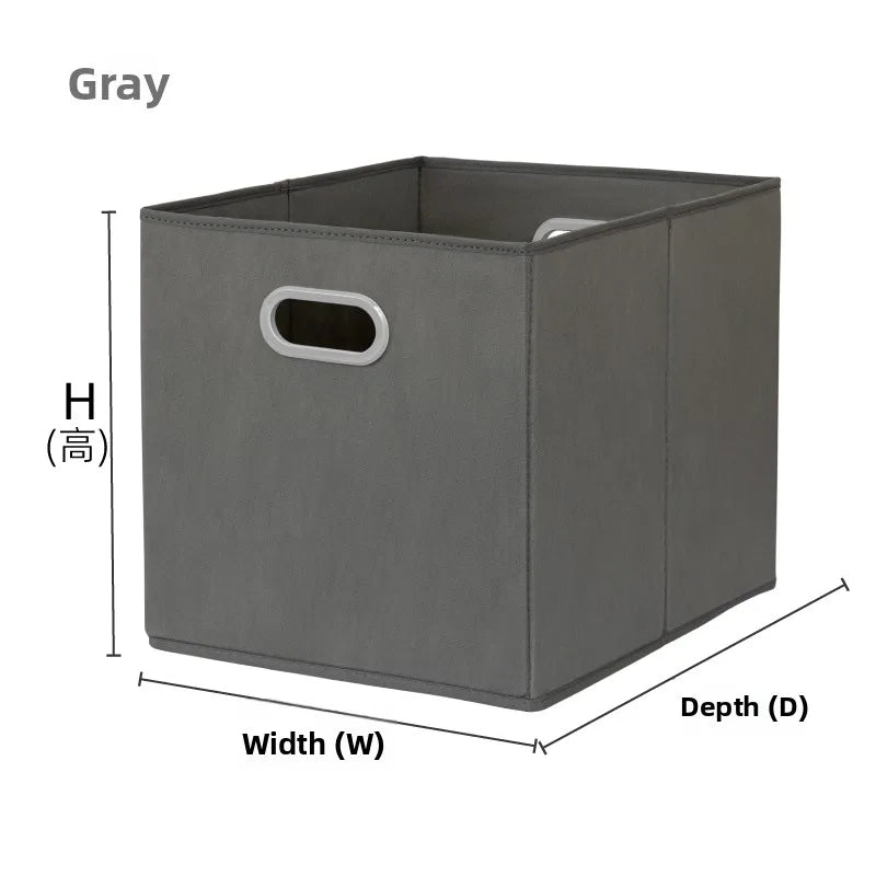 Square Grid Storage Box Home Dormitory Stackable Storage Bin Bookcase Storage Box Toy Miscellaneous Item Organizer Basket Oasis Select 33 height x 33 width x 38 depth Gray washable thickened environmentally friendly fabric + pp board support