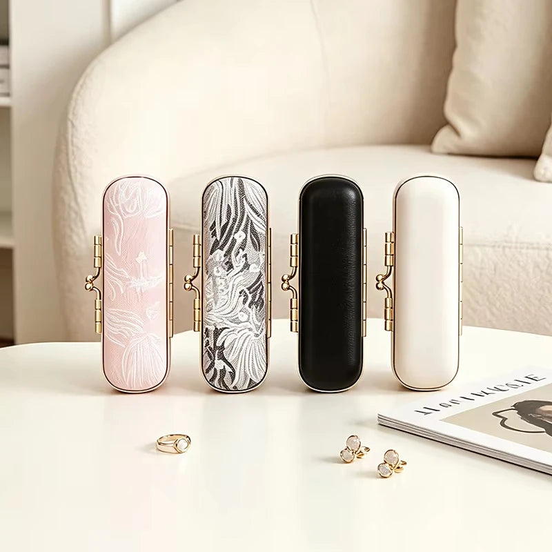 Mini PU Leather Ring Box | 5-Slot Travel Jewelry Organizer